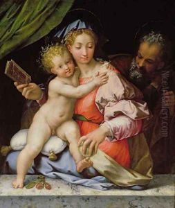 The Holy Family by Perino Del Vaga (Pietro Bonaccors