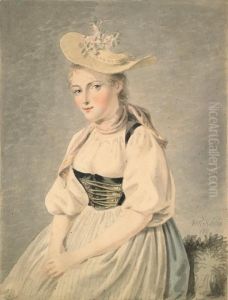 La Belle Bateliere De Brientz by Franz Niklaus Konig