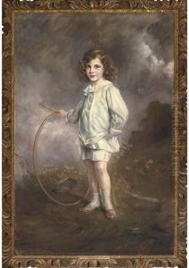 Portrait Of Nathan Meyer Victor Rothschild, Full-length, Holding A Hoop