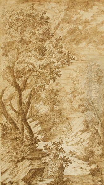 Paysage Rocheux Arbore Anime - view 1