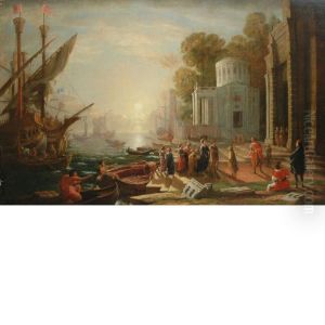 The Disembarkment Of Cleopatra At Tarsus by Claude Lorrain (Claude Gellee)