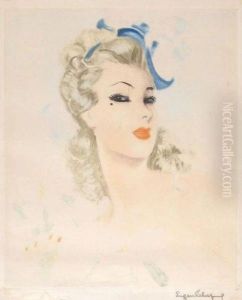 Buste De Jeune Fille by Eugene Lelievre