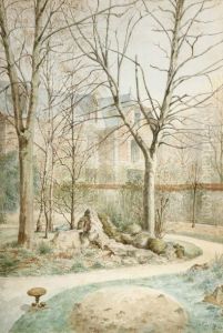 La Maison Vue Du Jardin by Rene Leverd