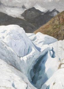 Sur Le Glacier De Gorner by Gabriel Loppe
