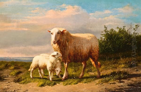 Sheep In A Pastoral Landscape - view 1