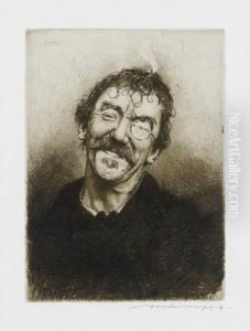 Portrait Of Whistler, Roguish Smile, Evening by Mortimer Luddington Mempes