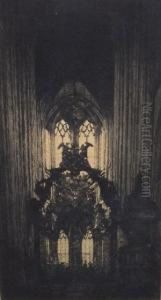 Cathedral Interior by Mortimer Luddington Mempes
