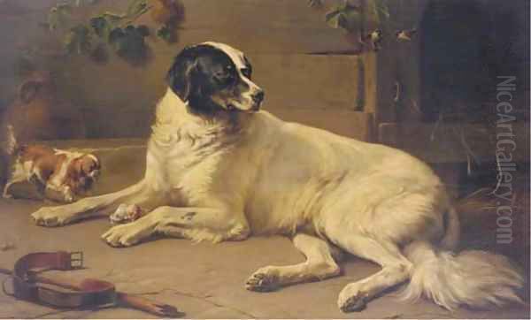 A Newfoundland with his bone - view 1