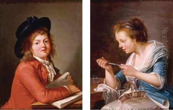 Portrait Of A Young Girl, Said To Be Jeanne; Portrait Of A Young Boy, Said To Be Philippe - view 1
