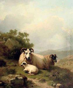 Resting on a slope by Eugene Verboeckhoven