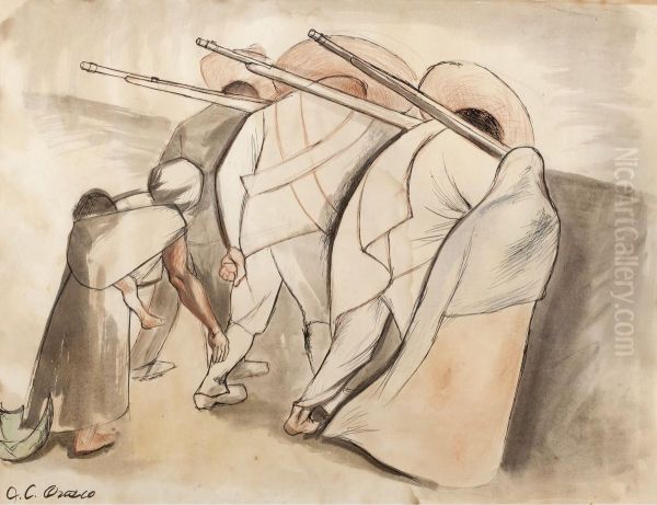 Revolucionarios (study For The Fresco Las Adelitas) - view 1