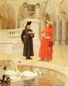 A Plate Of Cakes by Jehan Georges Vibert
