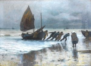 Les Pecheurs by Leon Gustave Ravanne