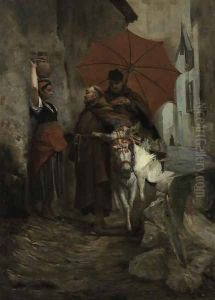 The Distraction by Jehan Georges Vibert