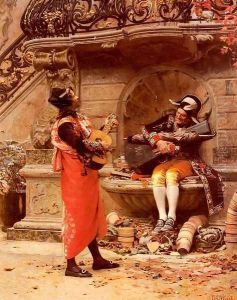 The Serenade by Jehan Georges Vibert