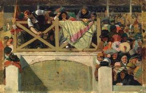 At the Corrida by Jehan Georges Vibert