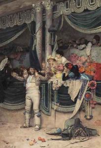 The Bullfighter's Adoring Crowd by Jehan Georges Vibert