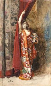 Une femme oriental by Jehan Georges Vibert
