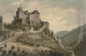 A Monastery On A Mountainside by John Warwick Smith