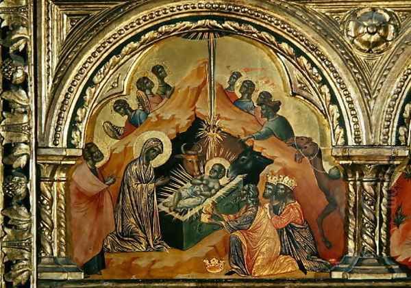 The Adoration of the Magi, panel from the left side of a polyptych from the Church of Santa Chiara, c.1350 - view 1