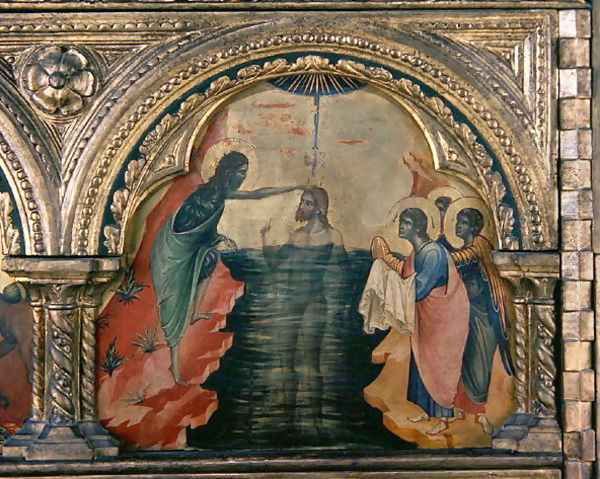 The Baptism of Christ, panel from the left side of a polyptych from the Church of Santa Chiara, c.1350 - view 1