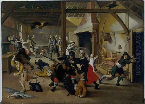 Soldiers Plundering a Farm during the Thirty Years War, 1620 - view 1