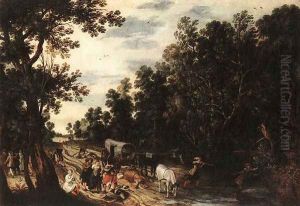 Ambush c. 1630 by Sebastien Vrancx