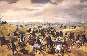 The Battle of Leckerbeetje, 1600 2 by Sebastien Vrancx