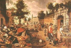Fruit and Flower Market by Sebastien Vrancx