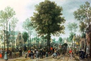 Frederick V and his bride Elizabeth entering Zeeland, May 1613 by Sebastien Vrancx
