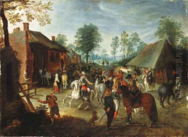 Horsemen halting at an inn - view 1