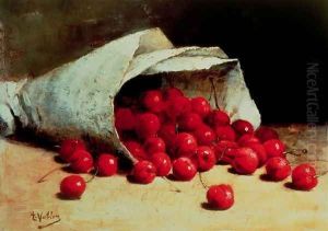 A spilled bag of cherries by Antoine Vollon