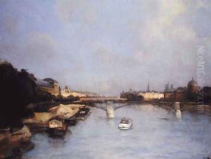 River Seine, Paris by Antoine Vollon
