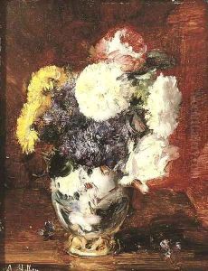Vase de fleurs by Antoine Vollon
