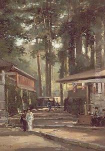 Japanese Street Scene by John Varley