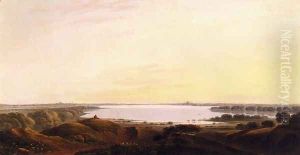 An Extensive River Landscape on the Thames by John Varley