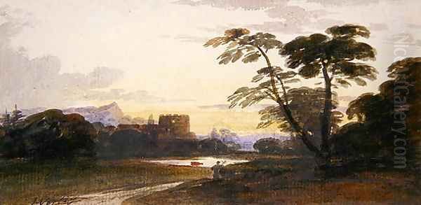 A Figure in a Wooded Landscape - view 1
