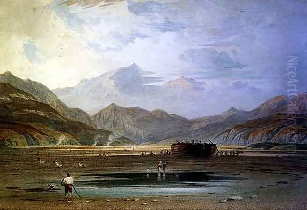 A View of Snowdon from Traeth Bach, Merioneth - view 1
