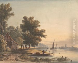 River Landscape by John Varley