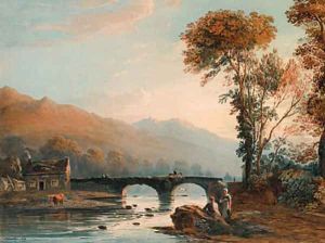 Beddgelert Bridge, North Wales by John Varley