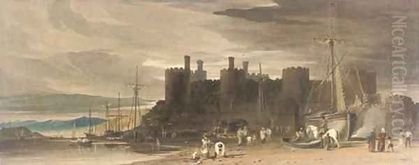 Conway Castle, Caernarvonshire, Wales - view 1