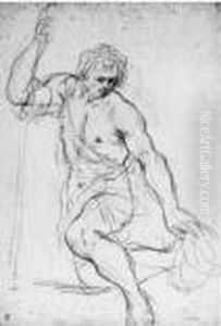 Recto : Etude Pour Un Saint Jean-baptiste by Cesare Gennari