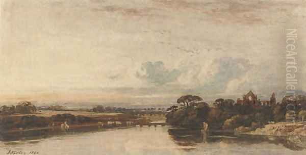 Tintern Abbey from the River Wye - view 1