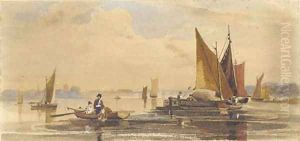 A view on the Thames by John Varley