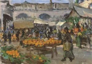 The Fruit Market by Lillian M. Genth
