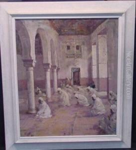 Prayers In The Great Mosque Of Sidi Okba by Lillian M. Genth