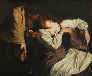 Marta Amonestando A Maria Por Su Vanidad by Orazio Gentileschi
