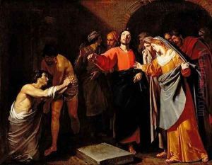 The Raising of Lazarus, c.1630 by Andrea Vaccaro