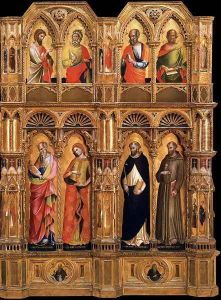 Lion Polyptych (detail-2) 1357 by Lorenzo Veneziano