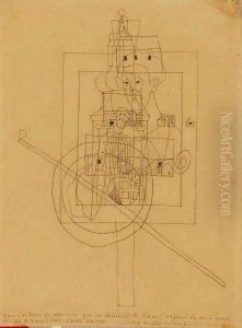 Drawing Montage with Self-portrait 1937 by Lajos Vajda